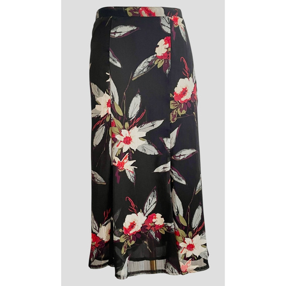VTG. 90s Floral Skirt Size 18 Floral Fairy Dark Romantic Soft Grunge Whimsigoth - Picture 1 of 6